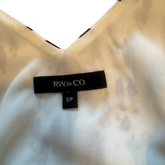 RW & Co Abstract Print Sleeveless Lined Blouse | Size S - Picture 5 of 7